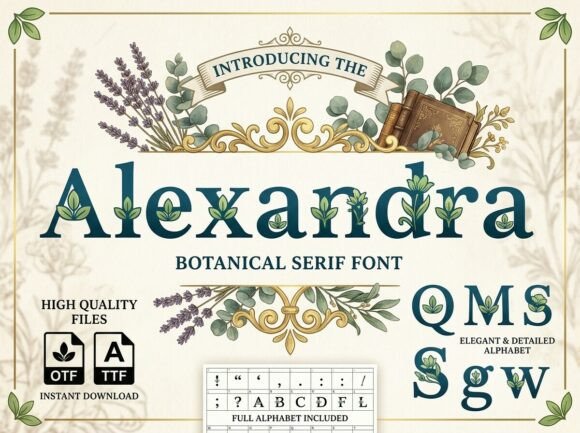Alexandra: A Stunning Decorative Display Font for Bold Designs