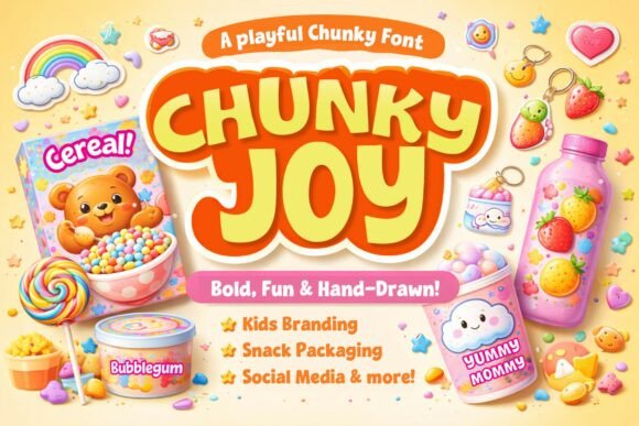 Chunky Joy: A Playful Font for Bold Designs