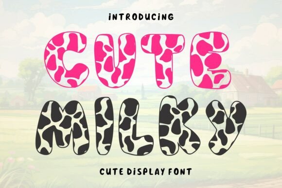 Cute Milky: A Playful Farm-Inspired Display Font