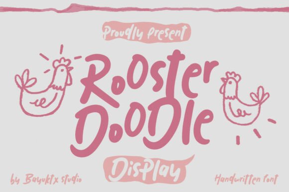 Discover the Cheerful Charm of the Rooster Doodle Font