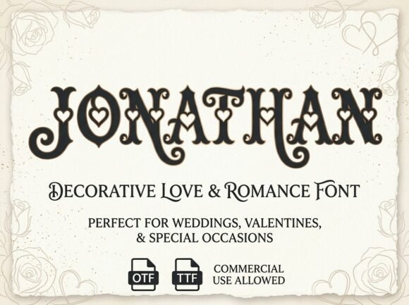 Jonathan: A Decorative Display Font for Bold Designs