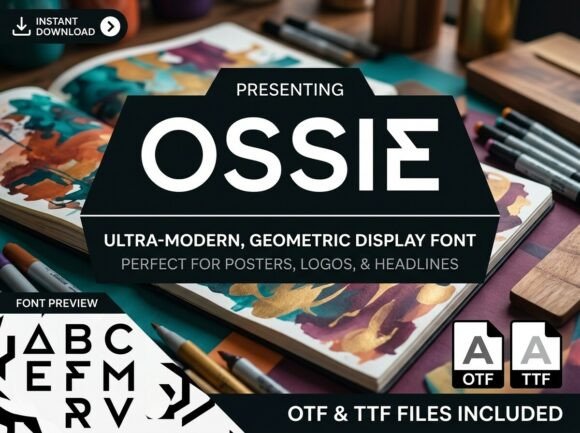Ossie: A Decorative Display Font for Bold Headlines